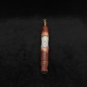 This image portrays Vaulted XL Manzanita Burl Hybrid Dynavap Stem + Matched Mouthpiece - ☘ by Dovetail Woodwork.