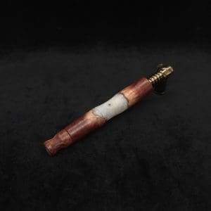 This image portrays Vaulted XL Manzanita Burl Hybrid Dynavap Stem + Matched Mouthpiece - ☘ by Dovetail Woodwork.
