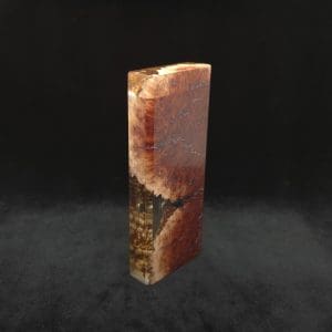 This image portrays Dynavap Dugout Device/Material Storage Case-Manzanita Burl Hybrid XL by Dovetail Woodwork.