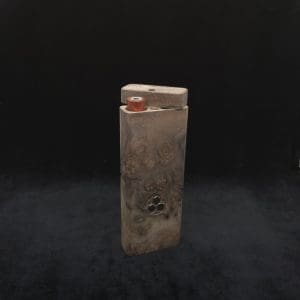 This image portrays Dynavap Device Dugout/Material Storage Case-Raw Walnut Burl-Slim Stash XL by Dovetail Woodwork.