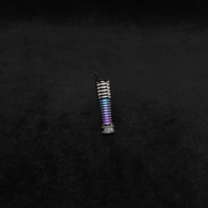 This image portrays DynaVap Titanium Tip: HALO-Polished Titanium/Gradient Blue-Teal-Purple-Anodized by Dovetail Woodwork.