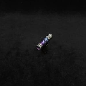 This image portrays DynaVap Titanium Tip: HALO-Polished Titanium/Gradient Blue-Teal-Purple-Anodized by Dovetail Woodwork.