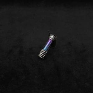 This image portrays DynaVap Titanium Tip: HALO-Polished Titanium/Gradient Blue-Teal-Purple-Anodized by Dovetail Woodwork.
