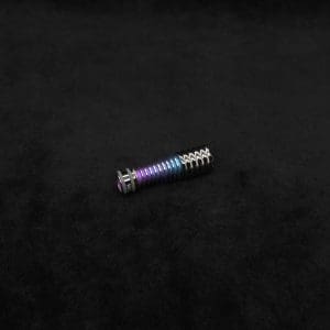 This image portrays DynaVap Titanium Tip: HALO-Polished Titanium/Gradient Blue-Teal-Purple-Anodized by Dovetail Woodwork.