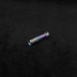 This image portrays DynaVap Titanium Tip: HALO-Polished Titanium/Gradient Blue-Teal-Purple-Anodized by Dovetail Woodwork.