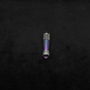 This image portrays DynaVap Titanium Tip: HALO-Polished Titanium/Gradient Blue-Teal-Purple-Anodized by Dovetail Woodwork.
