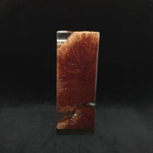 This image portrays Dynavap Dugout Device/Material Storage Case-Manzanita Burl Hybrid XXL by Dovetail Woodwork.
