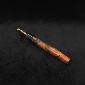 This image portrays Tri-Axial XL Dynavap Stem Buckeye Burl Hybrid + (2) Book-Matched M.P.'s by Dovetail Woodwork.