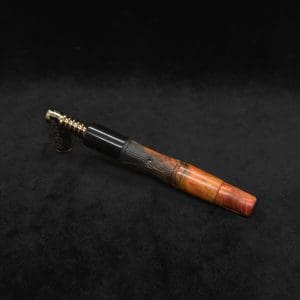This image portrays Tri-Axial XL Dynavap Stem Buckeye Burl Hybrid + (2) Book-Matched M.P.'s by Dovetail Woodwork.