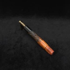 This image portrays Tri-Axial XL Dynavap Stem Buckeye Burl Hybrid + (2) Book-Matched M.P.'s by Dovetail Woodwork.