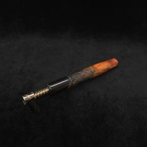 This image portrays Tri-Axial XL Dynavap Stem Buckeye Burl Hybrid + (2) Book-Matched M.P.'s by Dovetail Woodwork.
