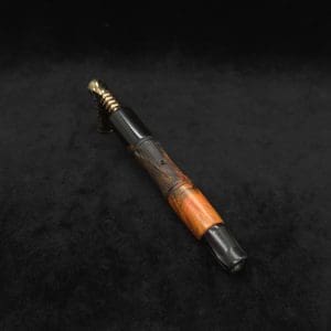 This image portrays Tri-Axial XL Dynavap Stem Buckeye Burl Hybrid + (2) Book-Matched M.P.'s by Dovetail Woodwork.