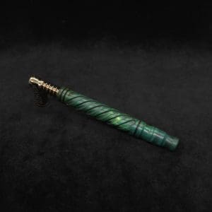 This image portrays Attenuated Helix Dynavap XL Burl Stem + Book-Matched Mouthpiece-NEW! ☘ by Dovetail Woodwork.