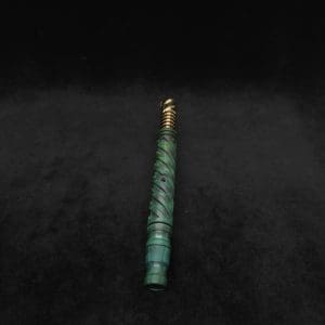 This image portrays Attenuated Helix Dynavap XL Burl Stem + Book-Matched Mouthpiece-NEW! ☘ by Dovetail Woodwork.