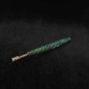 This image portrays Attenuated Helix Dynavap XL Burl Stem + Book-Matched Mouthpiece-NEW! ☘ by Dovetail Woodwork.