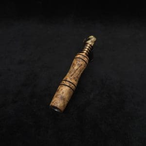 This image portrays Dynavap High Class Shotgun Stem/WPA-Black Ash Burl-NEW! by Dovetail Woodwork.