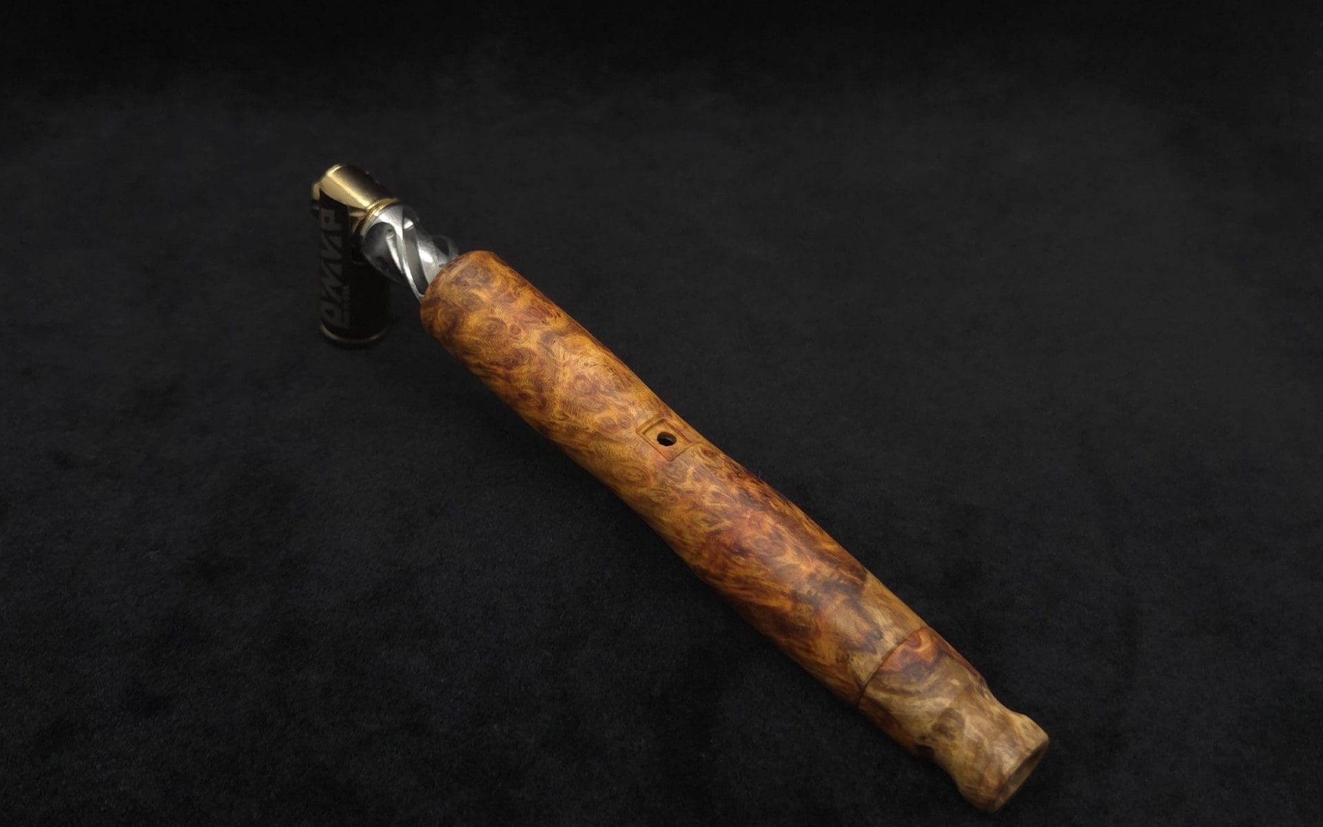 This image portrays Specialty Design XL Dynavap Stem + Book-Matched M.P. - New! by Dovetail Woodwork.
