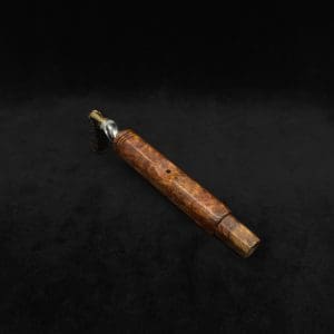 This image portrays No-Roll XL Burl Dynavap Stem + Book-Matched M.P. by Dovetail Woodwork.