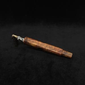 This image portrays No-Roll XL Burl Dynavap Stem + Book-Matched M.P. by Dovetail Woodwork.