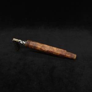This image portrays No-Roll XL Burl Dynavap Stem + Book-Matched M.P. by Dovetail Woodwork.