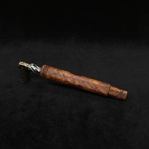 This image portrays No-Roll XL Burl Dynavap Stem + Book-Matched M.P. by Dovetail Woodwork.