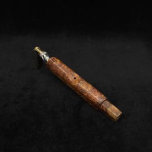 This image portrays No-Roll XL Burl Dynavap Stem + Book-Matched M.P. by Dovetail Woodwork.