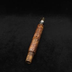 This image portrays No-Roll XL Burl Dynavap Stem + Book-Matched M.P. by Dovetail Woodwork.