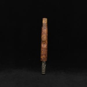 This image portrays No-Roll XL Burl Dynavap Stem + Book-Matched M.P. by Dovetail Woodwork.