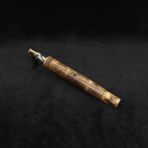 This image portrays Blunt XL Dynavap Burl Stem + Book-Matched M.P. - Rare Kabukalli Burl ☘ by Dovetail Woodwork.