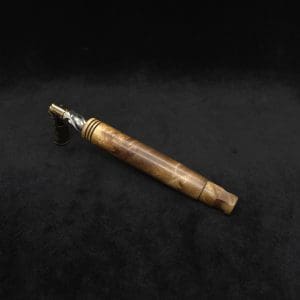 This image portrays Blunt XL Dynavap Burl Stem + Book-Matched M.P. - Rare Kabukalli Burl ☘ by Dovetail Woodwork.