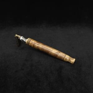 This image portrays Blunt XL Dynavap Burl Stem + Book-Matched M.P. - Rare Kabukalli Burl ☘ by Dovetail Woodwork.