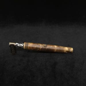 This image portrays Blunt XL Dynavap Burl Stem + Book-Matched M.P. - Rare Kabukalli Burl ☘ by Dovetail Woodwork.
