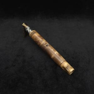 This image portrays Blunt XL Dynavap Burl Stem + Book-Matched M.P. - Rare Kabukalli Burl ☘ by Dovetail Woodwork.
