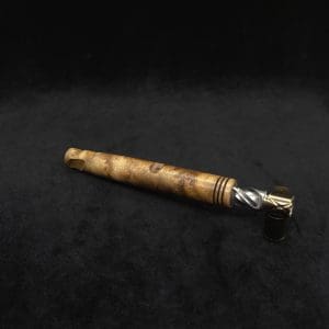This image portrays Blunt XL Dynavap Burl Stem + Book-Matched M.P. - Rare Kabukalli Burl ☘ by Dovetail Woodwork.