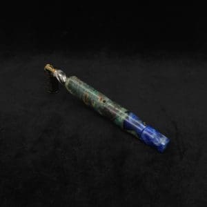 This image portrays Tri-Channel XL Dynavap Stem Buckeye Burl Hybrid + Book-Matched M.P. ☘ by Dovetail Woodwork.