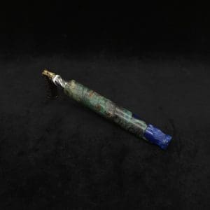 This image portrays Tri-Channel XL Dynavap Stem Buckeye Burl Hybrid + Book-Matched M.P. ☘ by Dovetail Woodwork.
