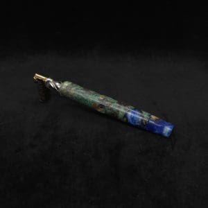 This image portrays Tri-Channel XL Dynavap Stem Buckeye Burl Hybrid + Book-Matched M.P. ☘ by Dovetail Woodwork.