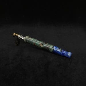 This image portrays Tri-Channel XL Dynavap Stem Buckeye Burl Hybrid + Book-Matched M.P. ☘ by Dovetail Woodwork.