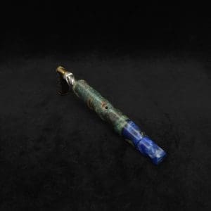 This image portrays Tri-Channel XL Dynavap Stem Buckeye Burl Hybrid + Book-Matched M.P. ☘ by Dovetail Woodwork.