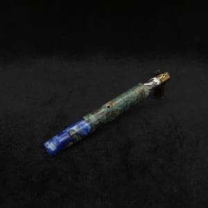 This image portrays Tri-Channel XL Dynavap Stem Buckeye Burl Hybrid + Book-Matched M.P. ☘ by Dovetail Woodwork.