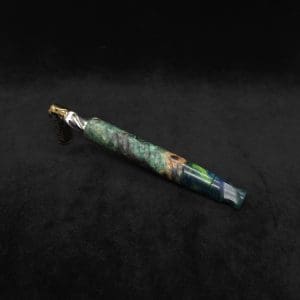 This image portrays Dynavap XL Burl Hybrid Cosmic Stem-Eclipse Design + Book-Matched M.P. by Dovetail Woodwork.