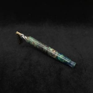 This image portrays Dynavap XL Burl Hybrid Cosmic Stem-Eclipse Design + Book-Matched M.P. by Dovetail Woodwork.