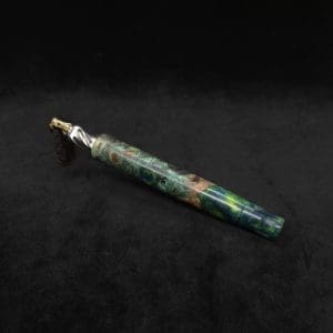 This image portrays Dynavap XL Burl Hybrid Cosmic Stem-Eclipse Design + Book-Matched M.P. by Dovetail Woodwork.