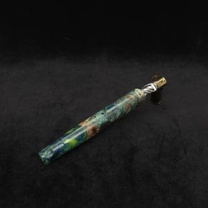 This image portrays Dynavap XL Burl Hybrid Cosmic Stem-Eclipse Design + Book-Matched M.P. by Dovetail Woodwork.