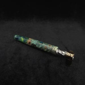This image portrays Dynavap XL Burl Hybrid Cosmic Stem-Eclipse Design + Book-Matched M.P. by Dovetail Woodwork.