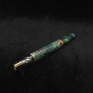 This image portrays Dynavap XL Burl Hybrid Cosmic Stem-Eclipse Design + Book-Matched M.P. by Dovetail Woodwork.