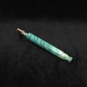 This image portrays Tri-Channel XL Dynavap Stem Wavy Maple Burl + Book-Matched M.P. ☘ by Dovetail Woodwork.