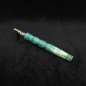 This image portrays Tri-Channel XL Dynavap Stem Wavy Maple Burl + Book-Matched M.P. ☘ by Dovetail Woodwork.