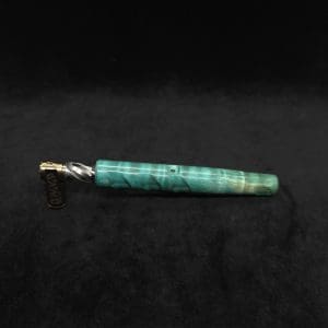 This image portrays Tri-Channel XL Dynavap Stem Wavy Maple Burl + Book-Matched M.P. ☘ by Dovetail Woodwork.