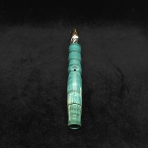 This image portrays Tri-Channel XL Dynavap Stem Wavy Maple Burl + Book-Matched M.P. ☘ by Dovetail Woodwork.